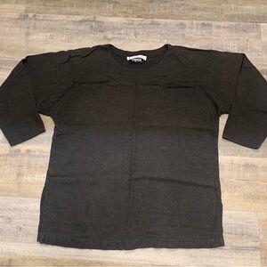 Jackie Chalkley Eileen Fisher Vintage Linen & Rayon Minimalist 3/4 Sleeve Top 2X